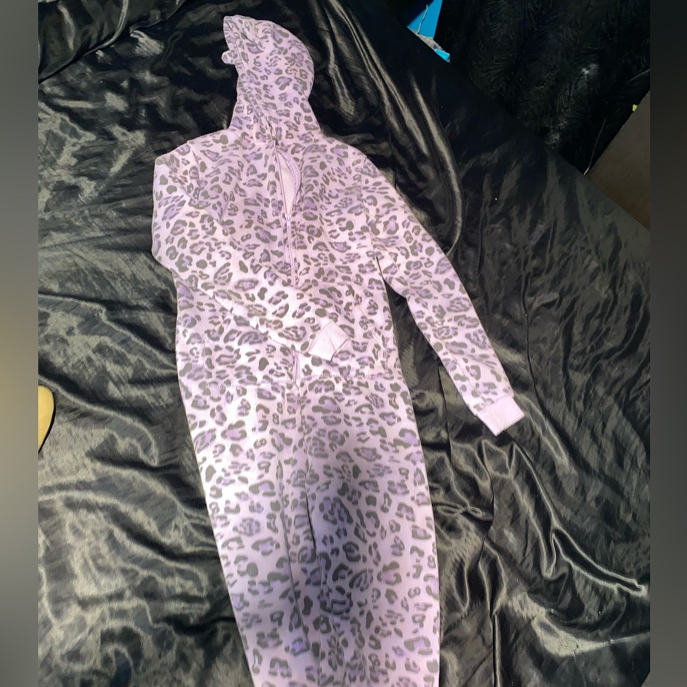 3 for $120 | Purple Leopard Print Adult Sized Onesie from Urban Outfitters